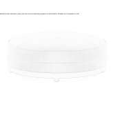 Upholstered round fabric pouffe Loosdorf