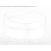 Upholstered round fabric pouffe Sibot