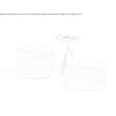 Round fabric pouffe Naro