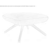 Skórzana pufa z jesionową podstawą Karaman