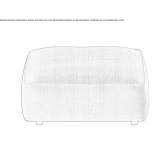Square fabric pouffe Spalt