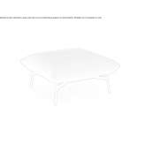 Upholstered rectangular fabric pouffe Meduno