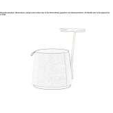 Round fabric pouffe Roos
