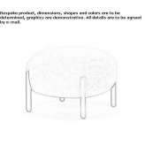 Fabric pouffe/footstool Kallmet