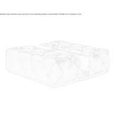 Quilted leather pouffe Gragnano