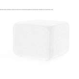 Upholstered square pouffe made of fabric Malo