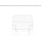 Upholstered square fabric pouf with wooden base Zorynsk