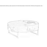 Upholstered round pouffe Radbruch