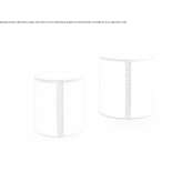 Upholstered leather pouffe Sabidos