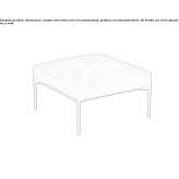Square fabric pouffe Tonya