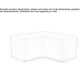 Segment pouffe, upholstered with fabric Merelim
