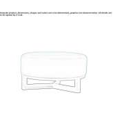 Round fabric pouffe Renko