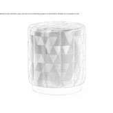Round fabric pouffe Linneus