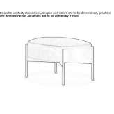 Leather pouffe Moere