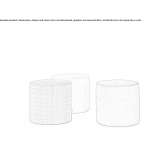 Round fabric pouffe Raubling