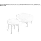 Upholstered round fabric pouffe Tisa