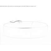 Round upholstered leather pouffe Palca