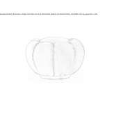 Upholstered round fabric pouffe Cabezon
