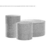 Upholstered round fabric pouffe Zgar
