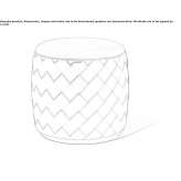 Round leather pouffe Azagra