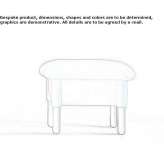 Leather pouffe/footstool Eferding