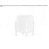 Upholstered round pouffe Tierzo