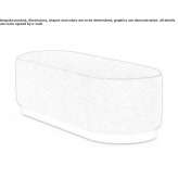 Pouffe made of oval fabric Monaghan