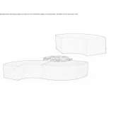 Sectional pouffe Xove