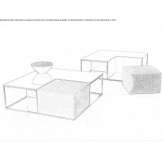 Pouffe/coffee table Wahlitz