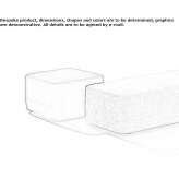 Square leather pouffe Carretas