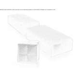 Rectangular fabric pouffe Zerbst