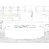 Round fabric pouffe Semoy