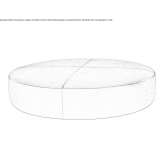 Round leather pouffe Semoy