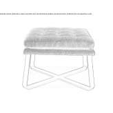 Pouffe made of quilted, upholstered fabric Kilbasan