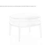 Round upholstered leather pouffe Nallihan