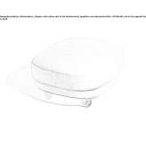 Upholstered pouffe on wheels Toritto