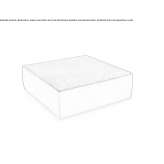 Square leather pouffe Moere