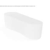 Pouffe made of oval fabric Calig