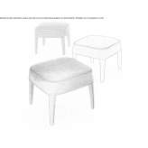 Pouffe upholstered with fabric Mactun