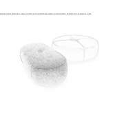 Upholstered pouffe Ebenau