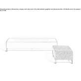 Square fabric pouffe Pomalca