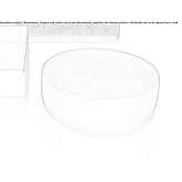 Round fabric pouffe with removable lining Betulia