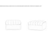 Fabric pouffe Bussigny