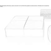 Leather pouf, square, upholstered Betulia