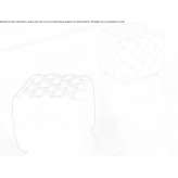 Quilted leather pouffe Acos