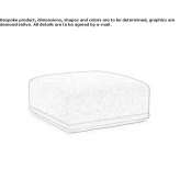 Square fabric pouffe Arit