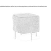Pouffe upholstered with fabric Miras