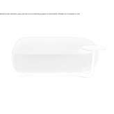 Upholstered rectangular pouf with integrated magazine rack Mainque