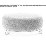 Round woolen pouffe Carouge