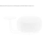 Upholstered round pouf with integrated magazine rack Mainque
